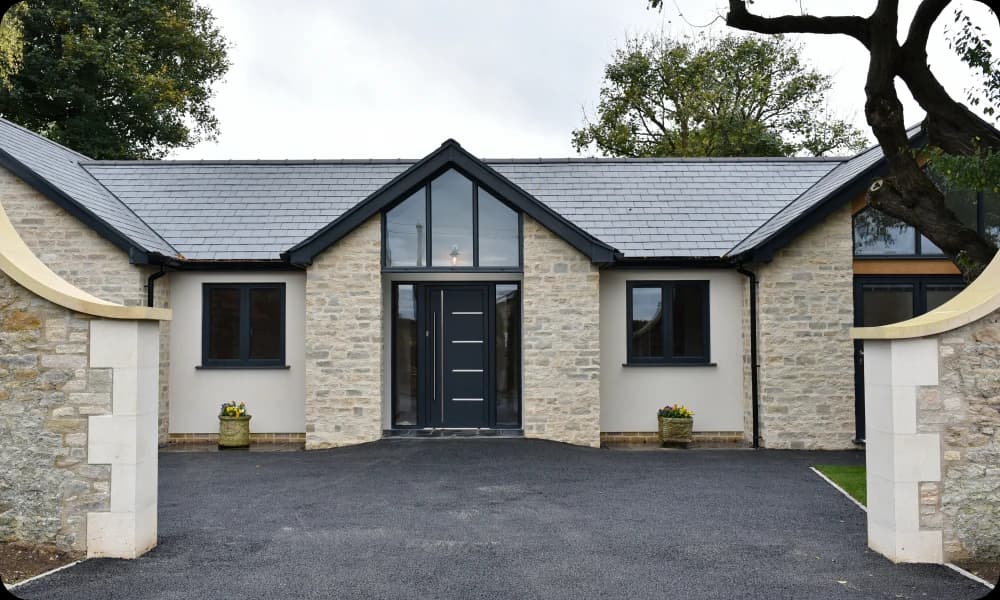 newly installed tarmac driveway in a home